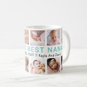 Die besten Nana Grandkids 12 FotoCollage Kaffeetasse