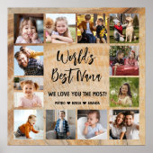 Die besten Nana Grandkids 12 FotoCollage Poster (Vorne)