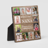 Die besten Nana Grandkids Foto Collage Wood Fotoplatte (Vorderseite)