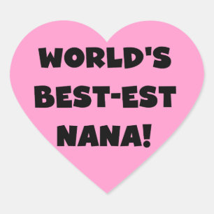 Die besten Nana-Schwarz-Weiß-T - Shirt der Welt Herz-Aufkleber