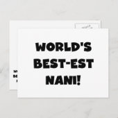 Die besten Nani-T - Shirt und Geschenke der Black  Postkarte (Vorne/Hinten)