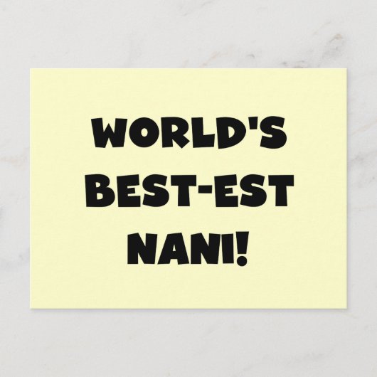 Die besten Nani-T - Shirt und Geschenke der Black Postkarte (Vorderseite)
