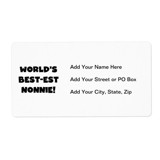 Die besten Nonnie-Geschenke der Black Text World (Vorne)