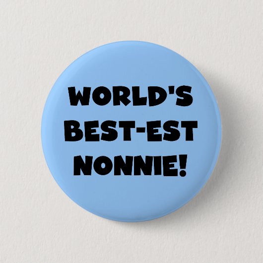 Die besten Nonnie-Geschenke der Black Text World Button (Vorderseite)
