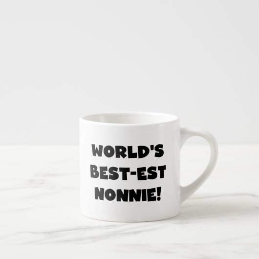 Die besten Nonnie-Geschenke der Black Text World Espressotasse (Rechts)