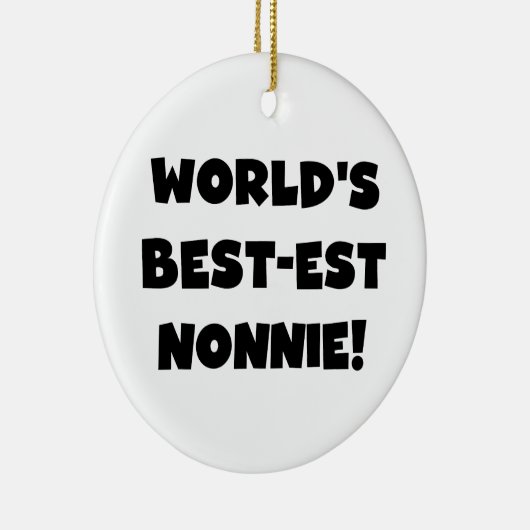 Die besten Nonnie-Geschenke der Black Text World Keramikornament (Rechts)