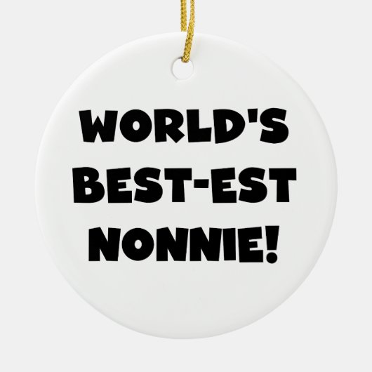 Die besten Nonnie-Geschenke der Black Text World Keramikornament (Vorne)