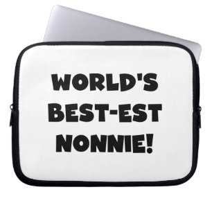 Die besten Nonnie-Geschenke der Black Text World Laptopschutzhülle
