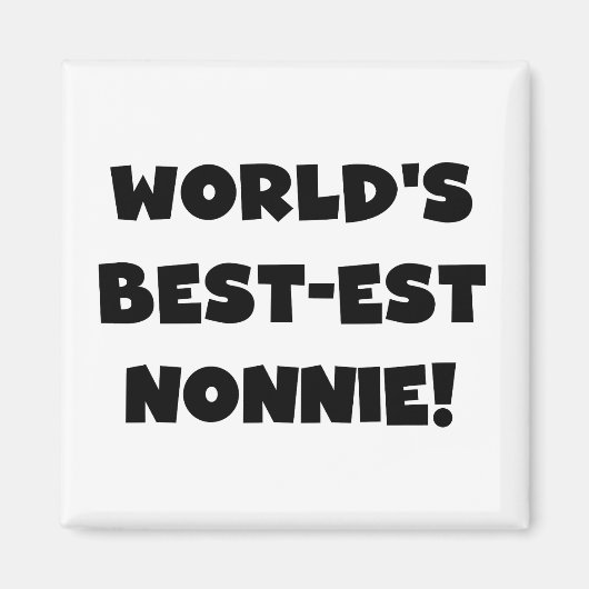 Die besten Nonnie-Geschenke der Black Text World Magnet (Vorne)