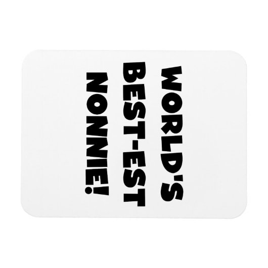 Die besten Nonnie-Geschenke der Black Text World Magnet (Horizontal)