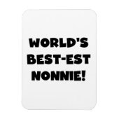 Die besten Nonnie-Geschenke der Black Text World Magnet (Vertikal)