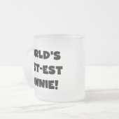 Die besten Nonnie-Geschenke der Black Text World Mattglastasse (Vorderseite Links)