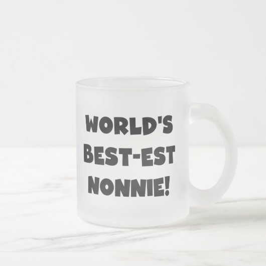 Die besten Nonnie-Geschenke der Black Text World Mattglastasse (Rechts)