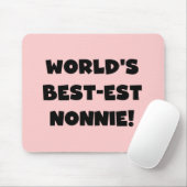 Die besten Nonnie-Geschenke der Black Text World Mousepad (Mit Mouse)