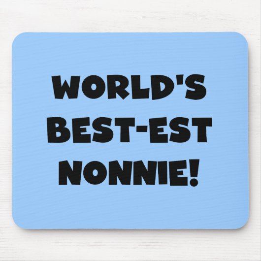 Die besten Nonnie-Geschenke der Black Text World Mousepad (Vorne)