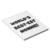 Die besten Nonnie-Geschenke der Black Text World Notizblock (angewinkelt)