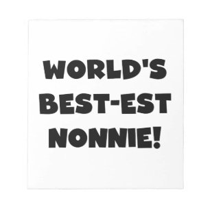 Die besten Nonnie-Geschenke der Black Text World Notizblock