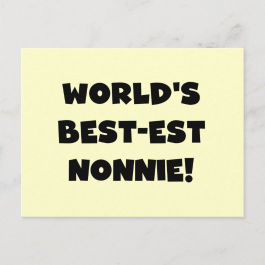 Die besten Nonnie-Geschenke der Black Text World Postkarte (Vorderseite)