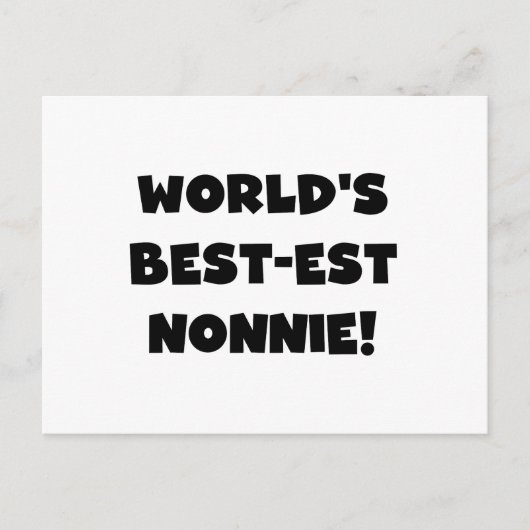 Die besten Nonnie-Geschenke der Black Text World Postkarte (Vorderseite)