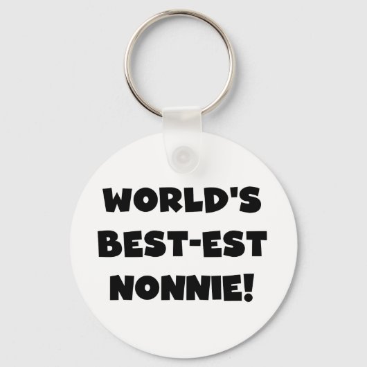 Die besten Nonnie-Geschenke der Black Text World Schlüsselanhänger (Vorderseite)