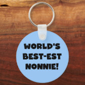 Die besten Nonnie-Geschenke der Black Text World Schlüsselanhänger (Vorderseite)