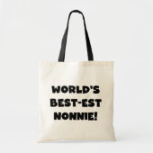 Die besten Nonnie-Geschenke der Black Text World Tragetasche (Vorne)