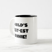 Die besten Nonnie-Geschenke der Black Text World Zweifarbige Tasse (Vorderseite Links)