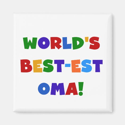 Die besten Oma-Farben der Welt - Geschenke Magnet (Vorne)