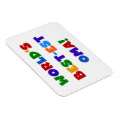 Die besten Oma-Farben der Welt - Geschenke Magnet (Rechte Seite)