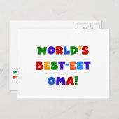 Die besten Oma-Farben der Welt - Geschenke Postkarte (Vorne/Hinten)