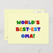 Die besten Oma-Farben der Welt - Geschenke Postkarte (Vorne/Hinten)