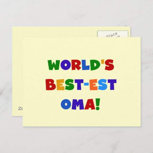 Die besten Oma-Farben der Welt - Geschenke Postkarte (Vorne/Hinten)