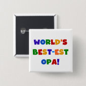 Die besten opa-farbenen Geschenke der Welt Button (Vorne & Hinten)