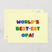 Die besten opa-farbenen Geschenke der Welt Postkarte (Vorne/Hinten)