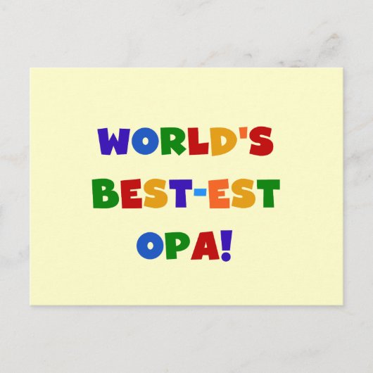 Die besten opa-farbenen Geschenke der Welt Postkarte (Vorderseite)