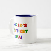 Die besten opa-farbenen Geschenke der Welt Zweifarbige Tasse (Vorderseite Links)