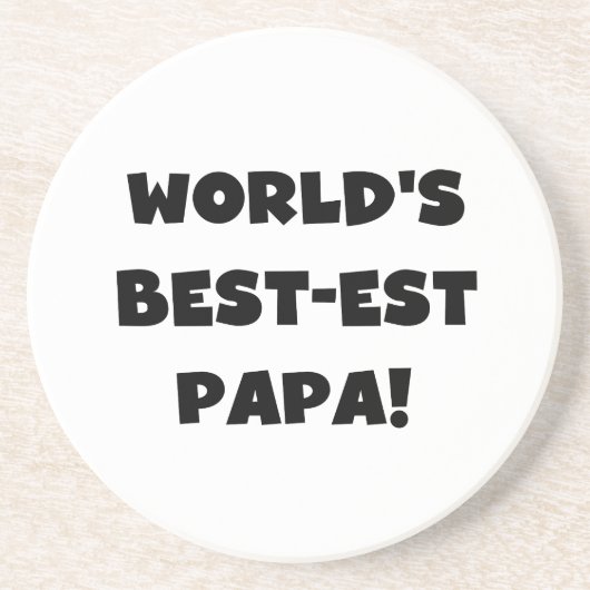 Die besten Papa-Tshirts und Geschenke der Black Te Getränkeuntersetzer (Vorne)