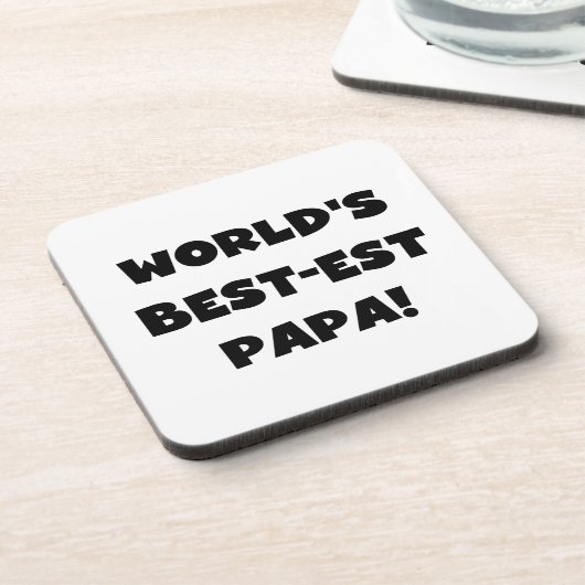 Die besten Papa-Tshirts und Geschenke der Black Te Getränkeuntersetzer (Linke Seite)