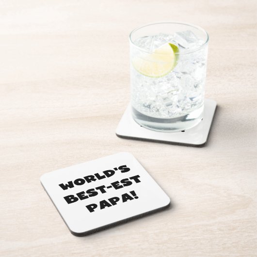 Die besten Papa-Tshirts und Geschenke der Black Te Getränkeuntersetzer (Rechte Seite)