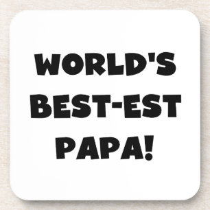 Die besten Papa-Tshirts und Geschenke der Black Te Getränkeuntersetzer