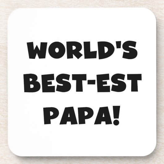 Die besten Papa-Tshirts und Geschenke der Black Te Getränkeuntersetzer (Vorderseite)