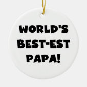 Die besten Papa-Tshirts und Geschenke der Black Te Keramikornament (Vorne)