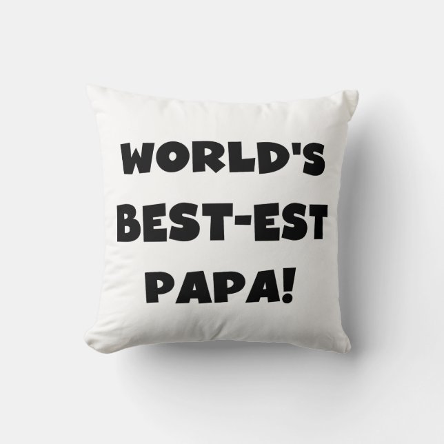 Die besten Papa-Tshirts und Geschenke der Black Te Kissen (Vorderseite)