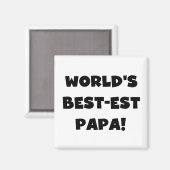 Die besten Papa-Tshirts und Geschenke der Black Te Magnet (Vorderseite/Rückseite)