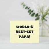 Die besten Papa-Tshirts und Geschenke der Black Te Postkarte (Stehend Vorderseite)