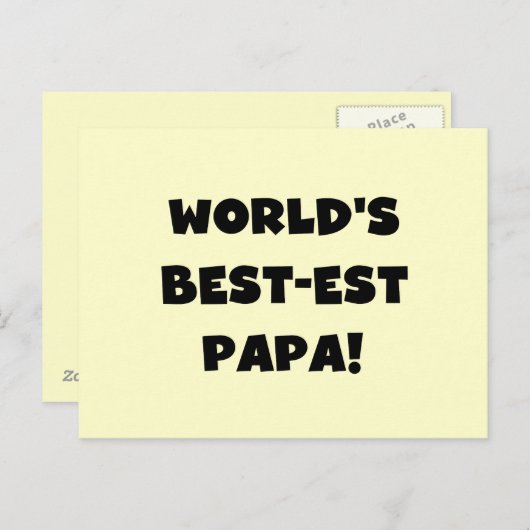 Die besten Papa-Tshirts und Geschenke der Black Te Postkarte (Vorne/Hinten)