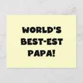 Die besten Papa-Tshirts und Geschenke der Black Te Postkarte (Vorderseite)