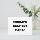 Die besten Papa-Tshirts und Geschenke der Black Te Postkarte (Stehend Vorderseite)