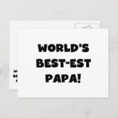 Die besten Papa-Tshirts und Geschenke der Black Te Postkarte (Vorne/Hinten)