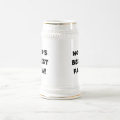 Die besten Papageschenke der Black Text World Bierglas (Mittel)